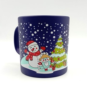 Snow Man Mug-Blue