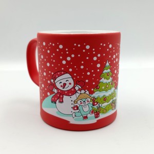 Snow Man Mug-Red