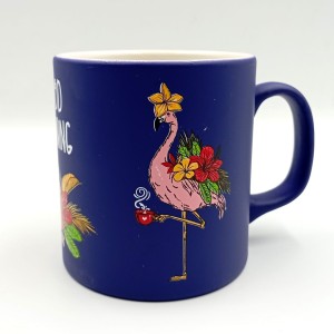 Flamingo Mug-Navy Blue