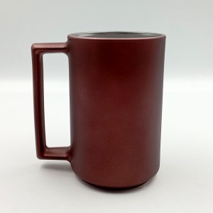 Maroon Glass Mug